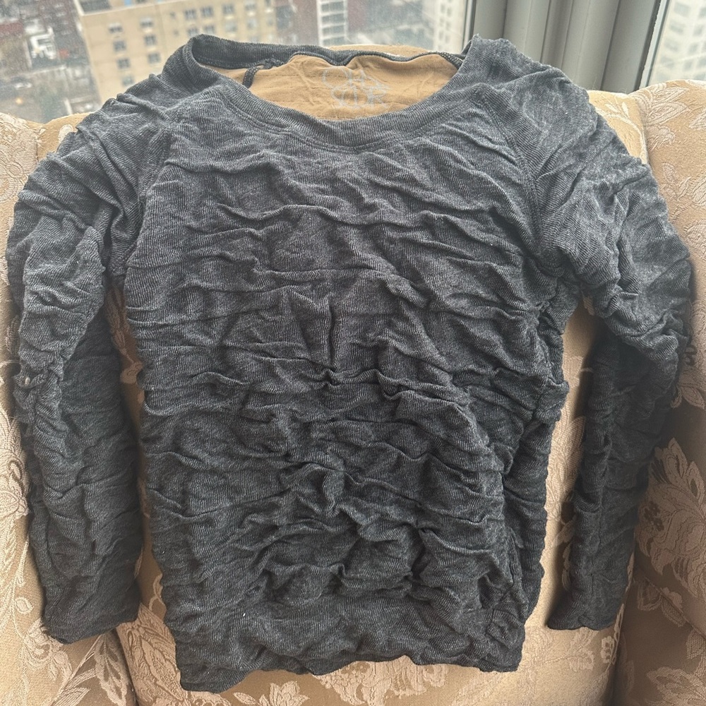 Grey, ruched, longsleeve